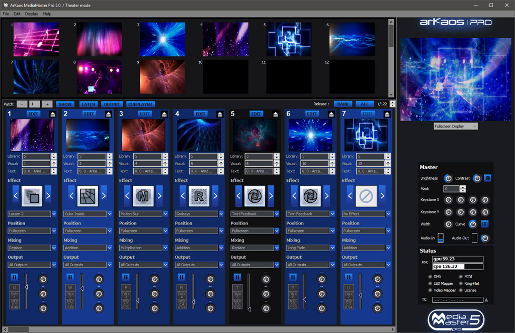 ArKaos MediaMaster Pro 5 Theatre Mode